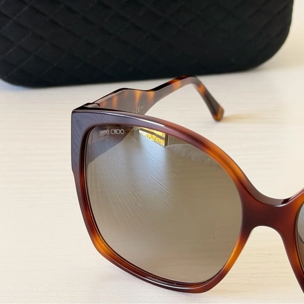 New! Jimmy Choo Elegant Brown Sunglasses, Noemi/S 086HA, Authentic